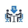 Discount Negotiation Icon Royalty Free Stock Photo