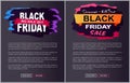 Discount Off Black Friday Sale Promo Labels Set Royalty Free Stock Photo