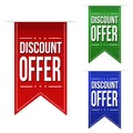 Discount offer banner design set