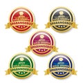 Discount Offer 5 Golden Buttons