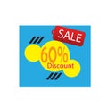 Discount offer tag icon. Shopping coupon symbol. Sale label tag with percentage sign. Black friday discount banner or coupon.