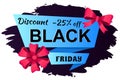 Black Friday Poster, Special Promotion Vector Royalty Free Stock Photo