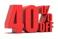 40 percent off promotion Royalty Free Stock Photo