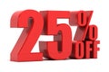 25 percent off promotion Royalty Free Stock Photo