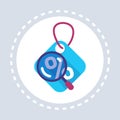 Discount percent tag icon shopping special offer concept flat