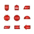 christmas Discount price label vector images