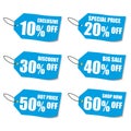 Discount price labels on white background Royalty Free Stock Photo