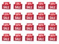 Discount price off tags set, sale labels Royalty Free Stock Photo