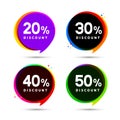 Discount price sale bubble banners. Price tags label. Special offer flat promotion sign design Royalty Free Stock Photo