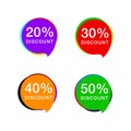 Discount price sale bubble banners Royalty Free Stock Photo