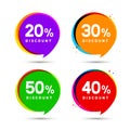 Discount price sale bubble banners. Price tags label. Special offer flat promotion sign design Royalty Free Stock Photo