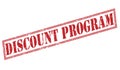 Discount program red stamp Royalty Free Stock Photo