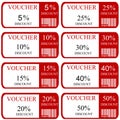 Discount promotion coupons Royalty Free Stock Photo