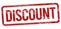 Discount Red stamp on a white background Royalty Free Stock Photo
