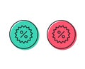 Discount line icon. Special offer sign. Vector