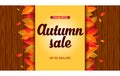 Discount sale print banners for markets of autumn season.