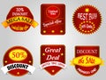 Discount sale tickets set vector