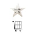 Discount sales logo - business company - seasonal discount shopping
