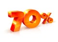 Discount seventy percent. Isometric style Royalty Free Stock Photo