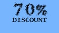 70% discount smoke text effect sky isolated background