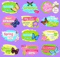 Discount Spring Collection Vector Illustration