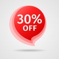 Discount Sticker with 30% Off