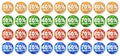 Discount stickers, buttons, badges, vector illustration