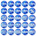 Discount stickers, buttons, badges, vector illustration Royalty Free Stock Photo