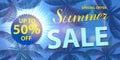 Discount summer sale template banner. Royalty Free Stock Photo