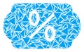 Discount Tag Collage of Triangles Royalty Free Stock Photo