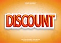 Discount text effect in orange color