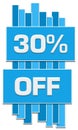 Discount Thirty Percent Off Blue Vertical Squares Boxes