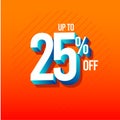 Discount Up to 25% off Label Vector Template Design Illustration