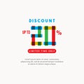 Discount up to 20% off Limited Time Only Label Vector Template Design Illustration