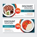 Discount voucher asian food template design. Chinese set