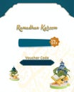 Discount voucher design featuring \