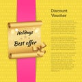 Discount Voucher Holidays Offer Promo Advertising Royalty Free Stock Photo