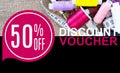 Discount Voucher Template Rastr Illustration