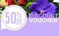 Discount Voucher Template Rastr Illustration