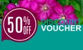 Discount Voucher Template Rastr Illustration Royalty Free Stock Photo