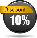 10 Discount web button icon Royalty Free Stock Photo