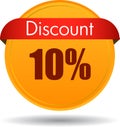 10 Discount web icon Royalty Free Stock Photo