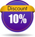 10 Discount web icon Royalty Free Stock Photo