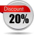 20 Discount web icon Royalty Free Stock Photo