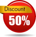 50 Discount web icon Royalty Free Stock Photo