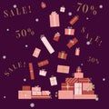Sale and many gifts, discounts Royalty Free Stock Photo