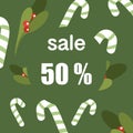 Vector christmas sale banner. Illustration for use website, brochure, flyer, poster and banner. Business background with Royalty Free Stock Photo