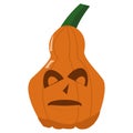 discouraged pumpkin Cartoon vector illustration on white background