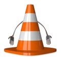 Discouraged traffic cone character