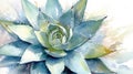 Discover the Beauty of Antigua and Barbuda\'s Agave Flower in a Watercolor Collection .